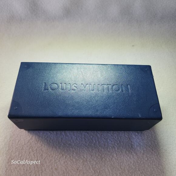 Original Louis Vuitton Blue Leather Eyeglass Box - Picture 1 of 9